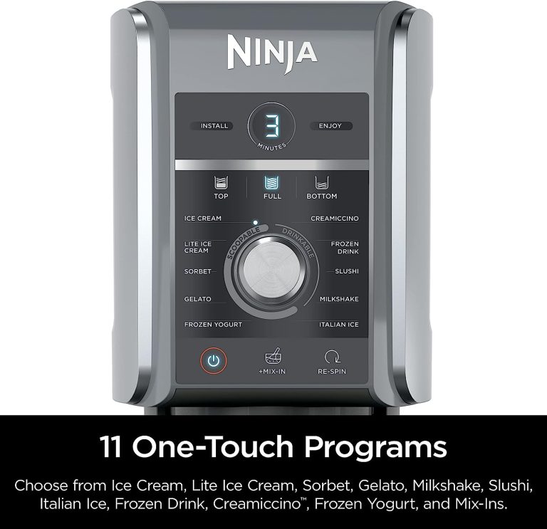 Ninja NC501 CREAMi Deluxe 11-in-1 Ice Cream & Frozen Treat Maker for Ice Cream, Sorbet, Milkshakes, Frozen Drinks & More, 11 Programs, with 2 XL Family Size Pint Containers, Perfect for Kids, Silver