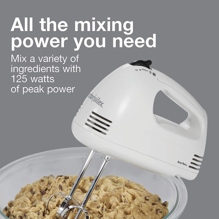 Proctor Silex Easy Mix 5-Speed Electric Hand Mixer with Bowl Rest, Compact and Lightweight