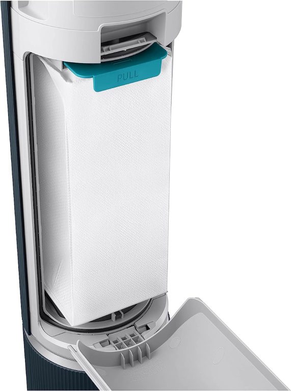 SAMSUNG BESPOKE Jet Cordless Stick Vacuum Cleaner w/ All In One Clean Station, Powerful Floor Cleaning for Carpet, Hardwood, Tile, Lightweight, 5-Layer Filter, VS20A95923W/AA, Misty White