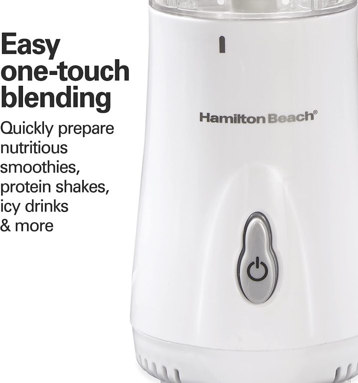 Hamilton Beach 51102V Shakes and Smoothies with BPA-Free Size: 14 oz. Personal Blender, 2 Jars-White