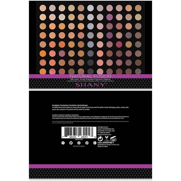 SHANY Natural Fusion Makeup Palette – 88 Color Highly Pigmented Blendable Natural Color Matte Eye shadow Palette – Nude