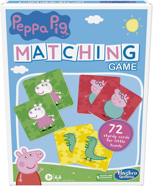 Peppa Pig Matching Game for Kids Ages 3 and Up, Fun Preschool Game for 1+ Players
