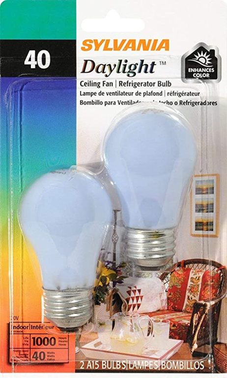 SYLVANIA Home Lighting 10181 Incandesent Bulb, A15-40W-2850K, Medium Base, Pack of 2 (2 Pack)