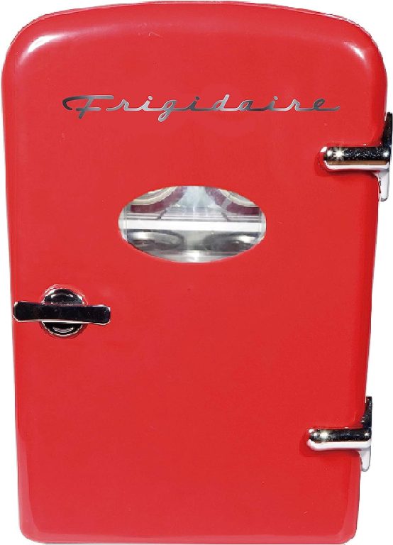 Frigidaire EFMIS129-RED Mini Portable Compact Personal Fridge Cooler, 1 Gallons, 6 Cans