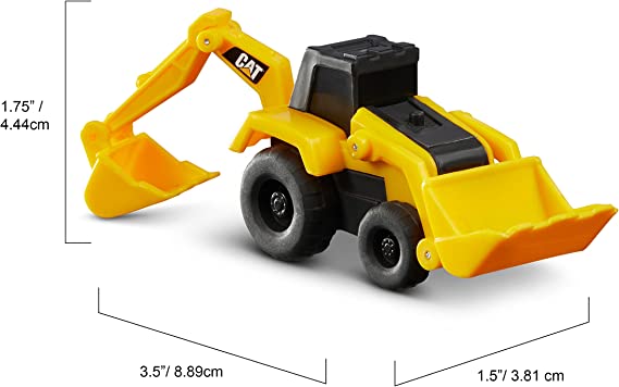 CatToysOfficial Construction, Little Machines Toys with 5pcs – Dump Truck, Wheel Loader, Bulldozer, Backhoe, and Excavator Vehicles, Cake Toppers, Playset for Kids Ages 3 and up