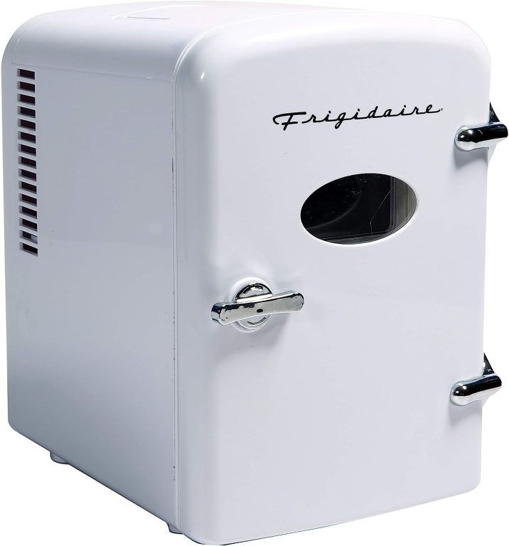 Frigidaire EFMIS129-RED Mini Portable Compact Personal Fridge Cooler, 1 Gallons, 6 Cans