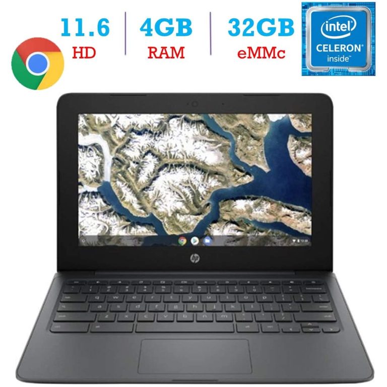 Newest Flagship HP Chromebook, 11.6″ HD (1366 x 768) Display, Intel Celeron Processor N3350, 4GB LPDDR2, 32GB eMMC, Chrome OS, HD Graphics 500, 11A-NB0013DX, Ash Gray