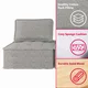 MUZZ Free Combination Sectional Sofa, 5 Seater Sofa Couch with Modern Fabric and Soft Cotton, Modular Armless Sectional Sofa Couch for Living Room, Bedroom