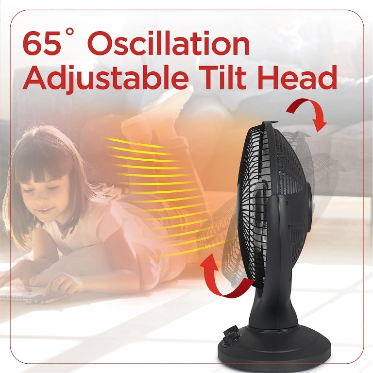 BLACK+DECKER Portable Heater for Rooms up to 161 Sq. Ft., Oscillating Space Heater & Heater for Bedroom with Overheat Protection, Small Heater with Timer & Manual Controls