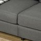 HOMCOM 3-Seater Sofa Couch, 71″ Modern Linen Fabric Sofa with Rubber Wood Legs and Slatted Frame for Living Room, Bedroom and Apartment