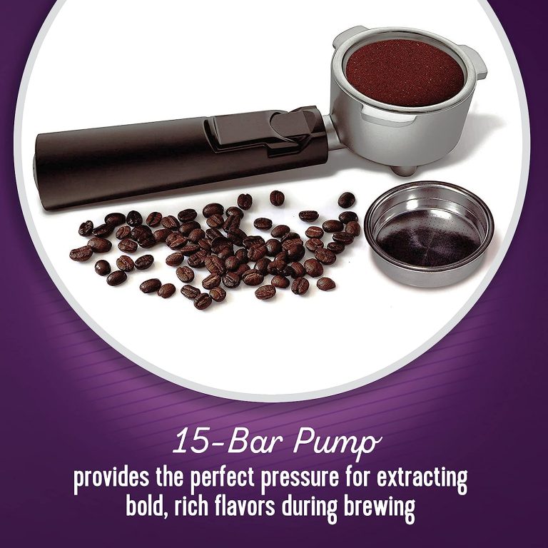 Mr. Coffee Espresso and Cappuccino Machine, Programmable Coffee Maker with Automatic Milk Frother and 15-Bar Pump, Stainless Steel