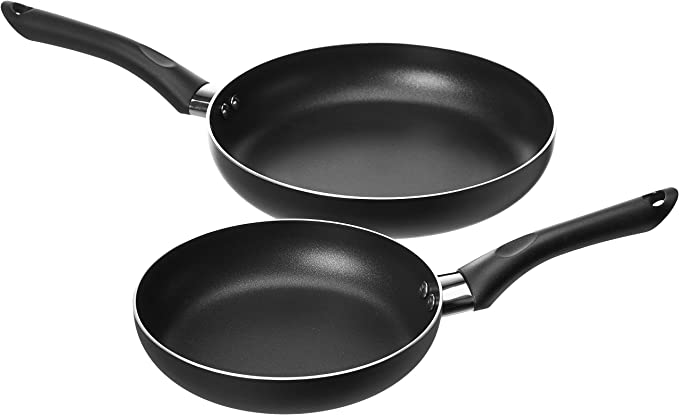 Amazon Basics 3-Piece Non-Stick Frying Pan Set – 8 Inch, 10 Inch, and 12 Inch