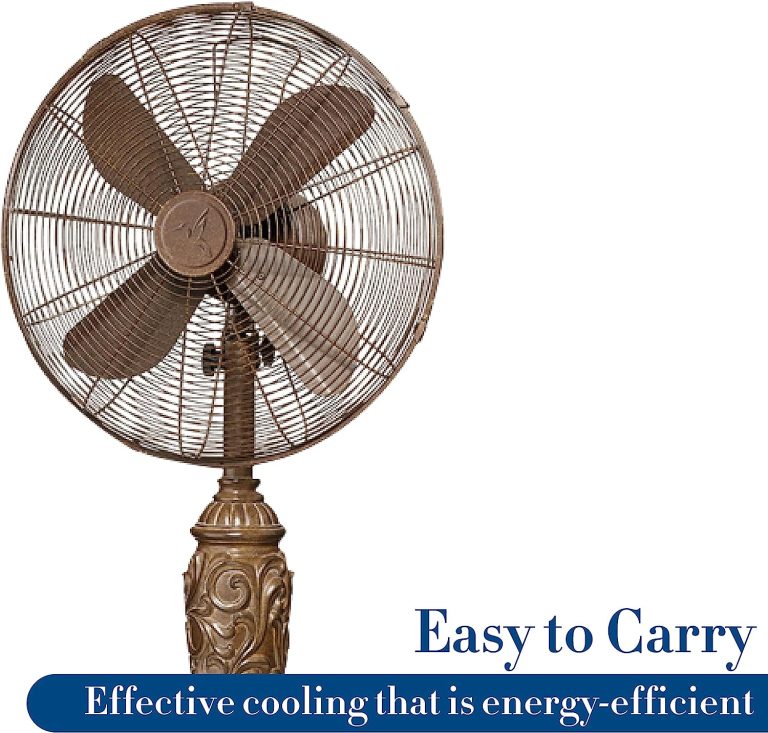 CC Home Furnishings 55″ Extravagant Royal Victorian Oscillating Indoor Standing Floor Fan