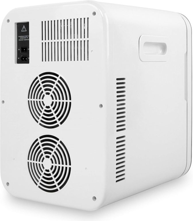 Cooluli 20L Mini Fridge For Bedroom – Car, Office Desk & College Dorm Room – Glass Front & Digital Temperature Control – Small 12v Refrigerator for Food, Drinks, Skincare, Beauty & Breast Milk