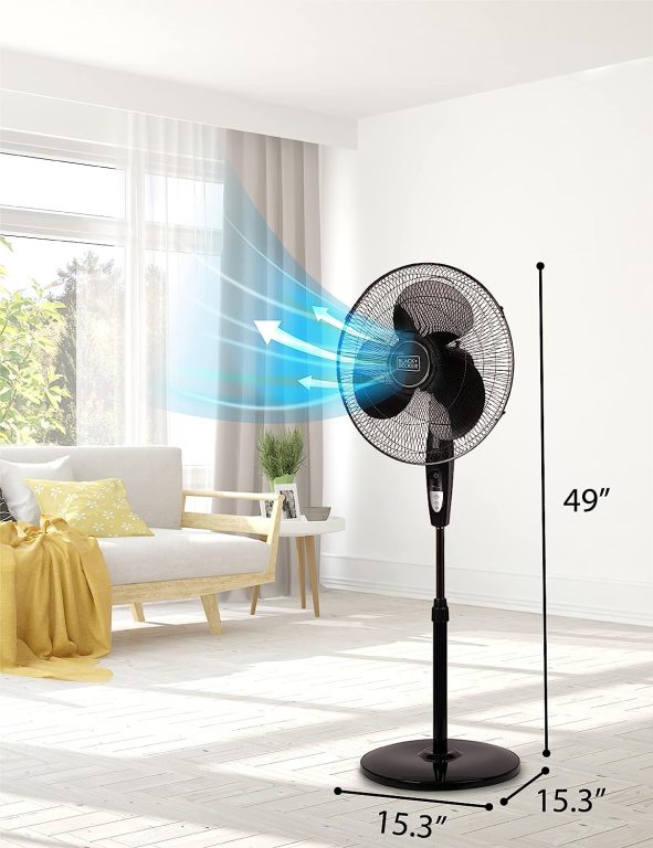 BLACK+DECKER 16 Inches Stand Fan with Remote
