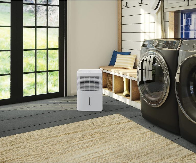 GE Portable Dehumidifier 20 Pint, Perfect for Bedroom, Basement & Garage, Ideal for High Humidity Areas, Complete with Empty Bucket Alarm, Clean Filter Alert & LED Digital Controls, White