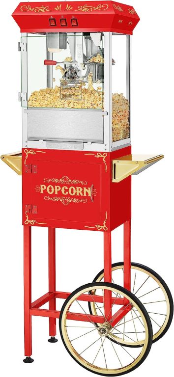 Superior Popcorn Company 4650 SPC Movie Night Full Popcorn Machine, 8 oz, Red Floral