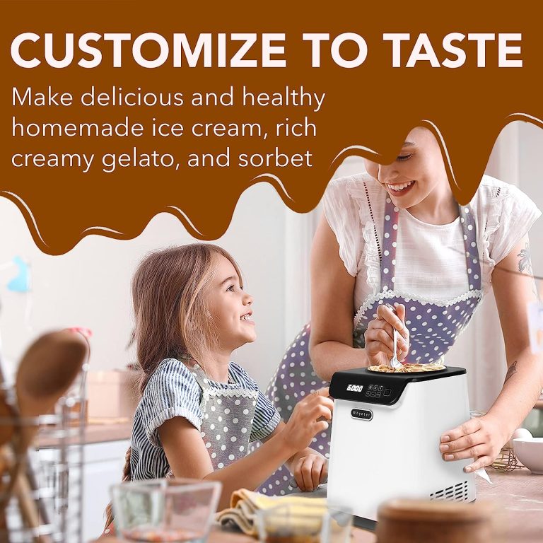 Whynter ICM-128BPS Upright Automatic Ice Cream Maker 1.28 Quart Capacity with Built-in Compressor, no pre-freezing, LCD Digital Display, Timer, with Stainless Steel Bowl Limited Black Pink Edition