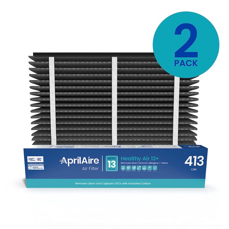 AprilAire 413CBN Replacement Filter for AprilAire Whole House Air Purifiers – MERV 13 with Carbon, Healthy Home Allergy + Odor Reduction, 16x25x4 Air Filter (Pack of 2)