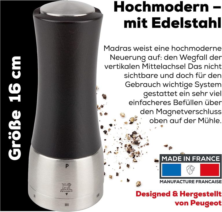 Peugeot Madras Mill, 6-1/2-Inch, Chocolate