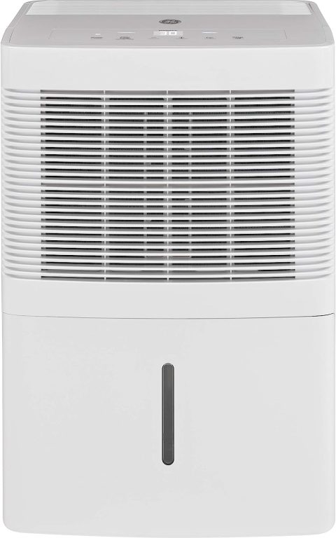 GE Portable Dehumidifier 20 Pint, Perfect for Bedroom, Basement & Garage, Ideal for High Humidity Areas, Complete with Empty Bucket Alarm, Clean Filter Alert & LED Digital Controls, White