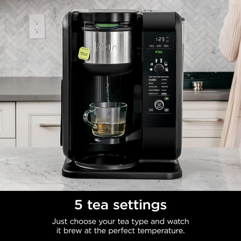 Ninja Hot and Cold Brewed System, Auto-iQ Tea and Coffee Maker with 6 Brew Sizes, 50 fluid ounces, 5 Brew Styles, Frother, Coffee & Tea Baskets with Glass Carafe (CP301)