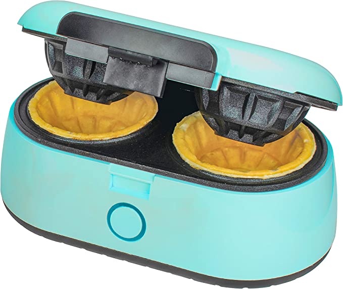 Brentwood Appliances TS-1402BL Double Waffle Bowl Maker, Standard, Blue