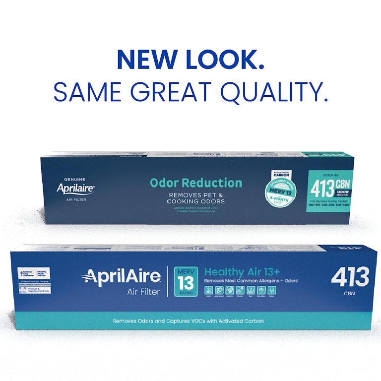 AprilAire 413CBN Replacement Filter for AprilAire Whole House Air Purifiers – MERV 13 with Carbon, Healthy Home Allergy + Odor Reduction, 16x25x4 Air Filter (Pack of 2)