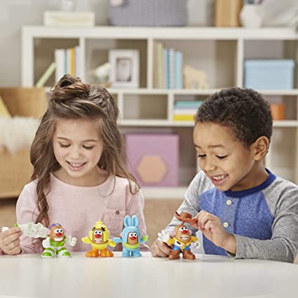 Mr Potato Head Disney/Pixar Toy Story Mini 4 Pack Buzz, Woody, Ducky, Bunny Figures Toy for Kids Ages 2 & Up (E3065)