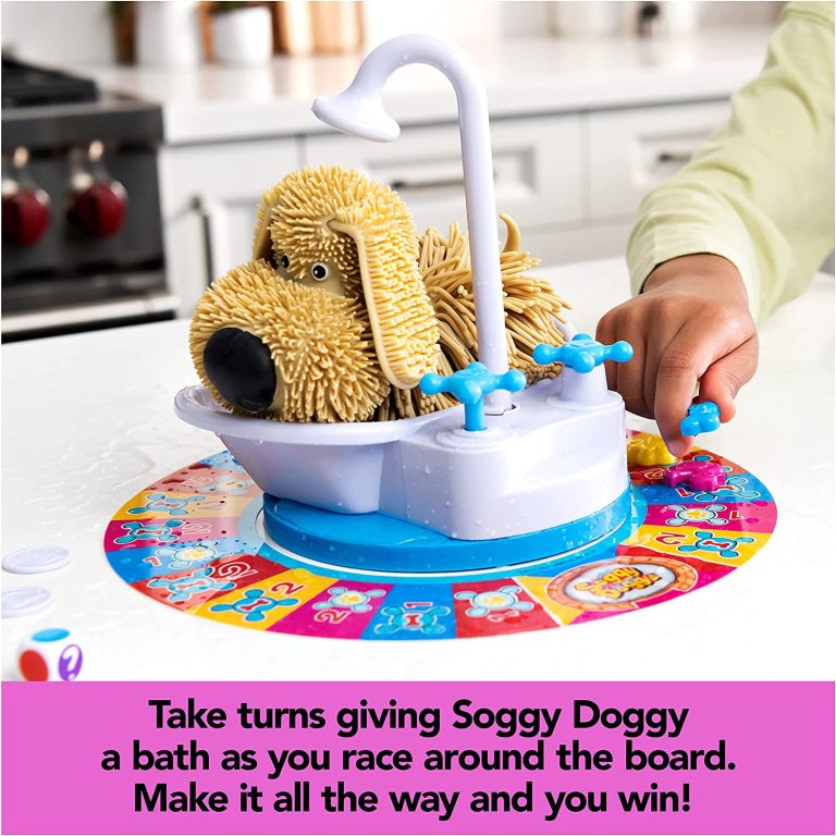 Soggy Doggy, The Showering Shaking Wet Dog Award-Winning Kids Game Board Game for Family Night Fun Games for Kids Toys & Games, for Kids Ages 4 and up