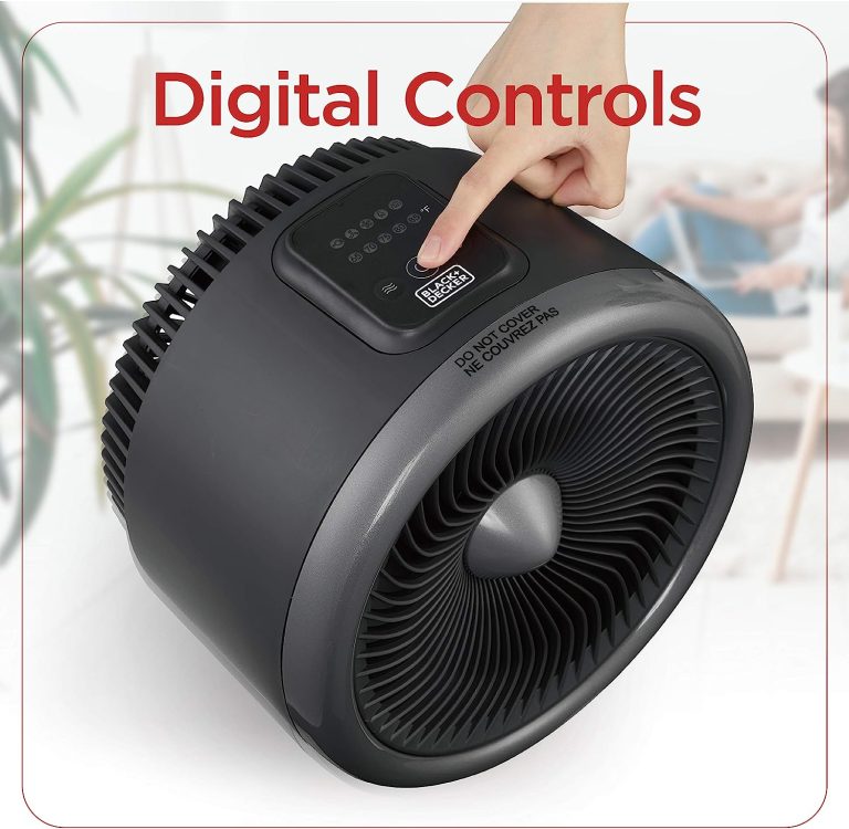 BLACK+DECKER Turbo Electric Heater, Personal Heater with 4 Settings, Portable Heater for Office, Home or Bedroom, Space Heater with Innovative Blade Design & Low Noise Output with Thermostat Control