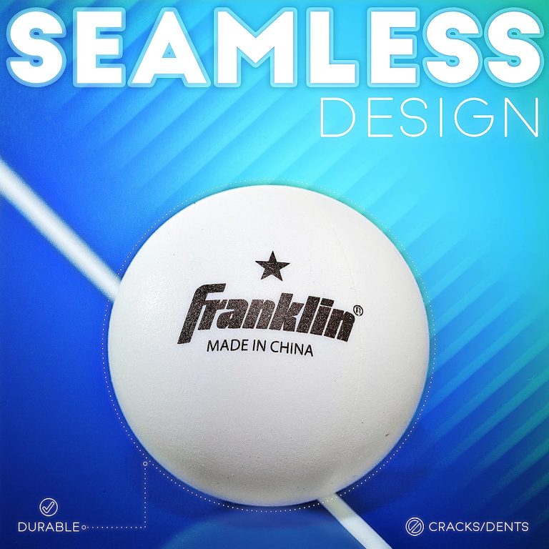 Franklin Sports Ping Pong Balls – Official Size + Weight White 40mm Table Tennis Balls – One Star Professional Ping Pong Balls – Durable High Performance Ping Pong Balls – White – 12 Pack