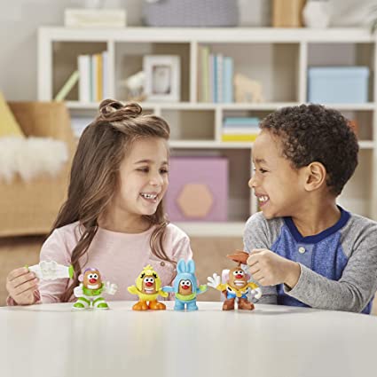 Mr Potato Head Disney/Pixar Toy Story Mini 4 Pack Buzz, Woody, Ducky, Bunny Figures Toy for Kids Ages 2 & Up (E3065)