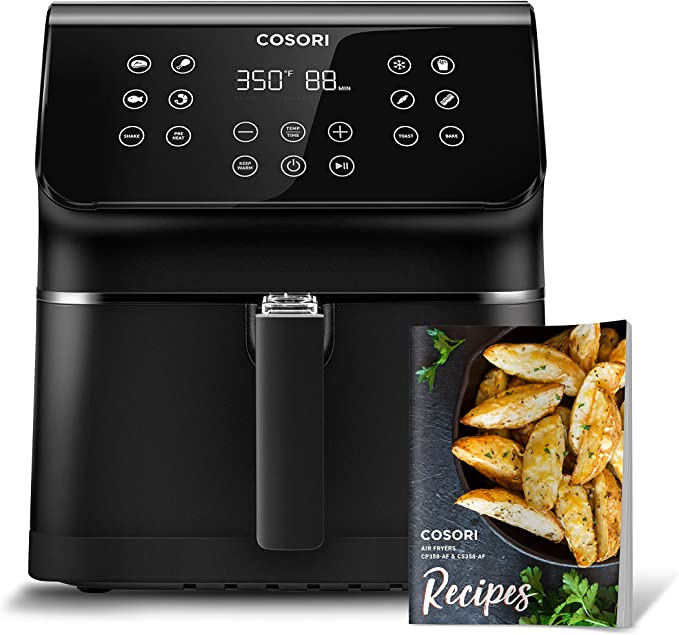 COSORI Air Fryer 4 Qt, 7 Cooking Functions Airfryer, 150+ Recipes on Free App, 97% less fat Freidora de Aire, Dishwasher-safe, Designed for 1-3 People, Lite 4.0-Quart Smart Air Fryer, White