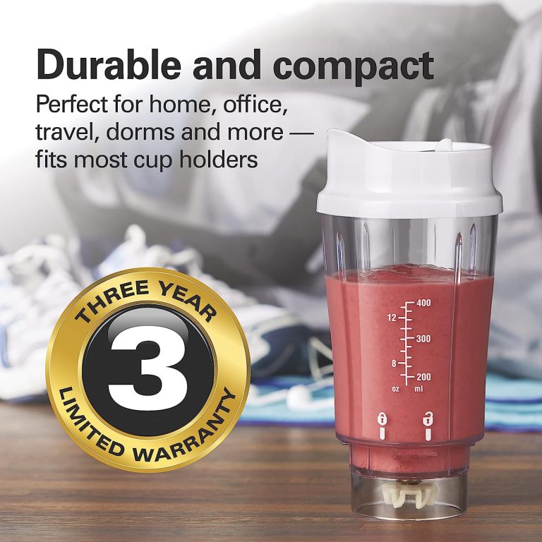 Hamilton Beach 51102V Shakes and Smoothies with BPA-Free Size: 14 oz. Personal Blender, 2 Jars-White