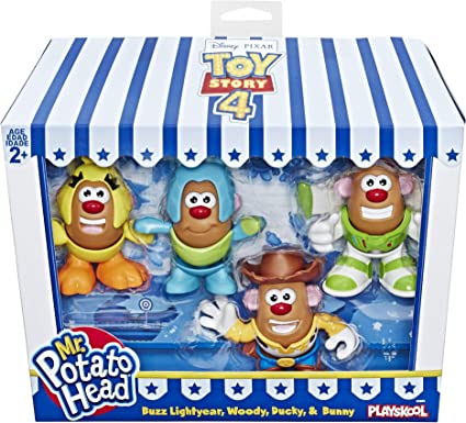 Mr Potato Head Disney/Pixar Toy Story Mini 4 Pack Buzz, Woody, Ducky, Bunny Figures Toy for Kids Ages 2 & Up (E3065)