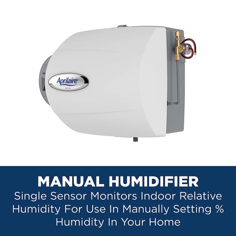 AprilAire 500M Whole Home Humidifier, Manual Compact Furnace Humidifier, Large Capacity Whole House Humidifier for Homes up to 3,600 Sq. Ft, White
