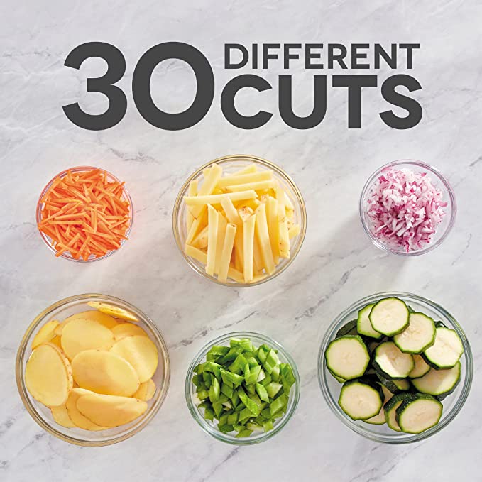 DASH Safe Slice® Mandoline Slicer, Julienne + Dicer for Vegetables, Meal Prep & More with 30+ Presets & Thickness Adjuster – Aqua