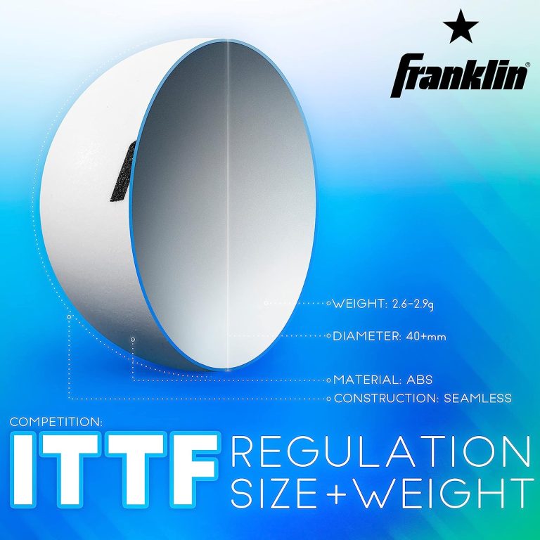 Franklin Sports Ping Pong Balls – Official Size + Weight White 40mm Table Tennis Balls – One Star Professional Ping Pong Balls – Durable High Performance Ping Pong Balls – White – 12 Pack