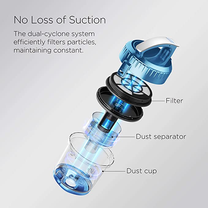 Eureka WhirlWind Bagless Canister Vacuum Cleaner, Lightweight Vac for Carpets and Hard Floors, Blue
