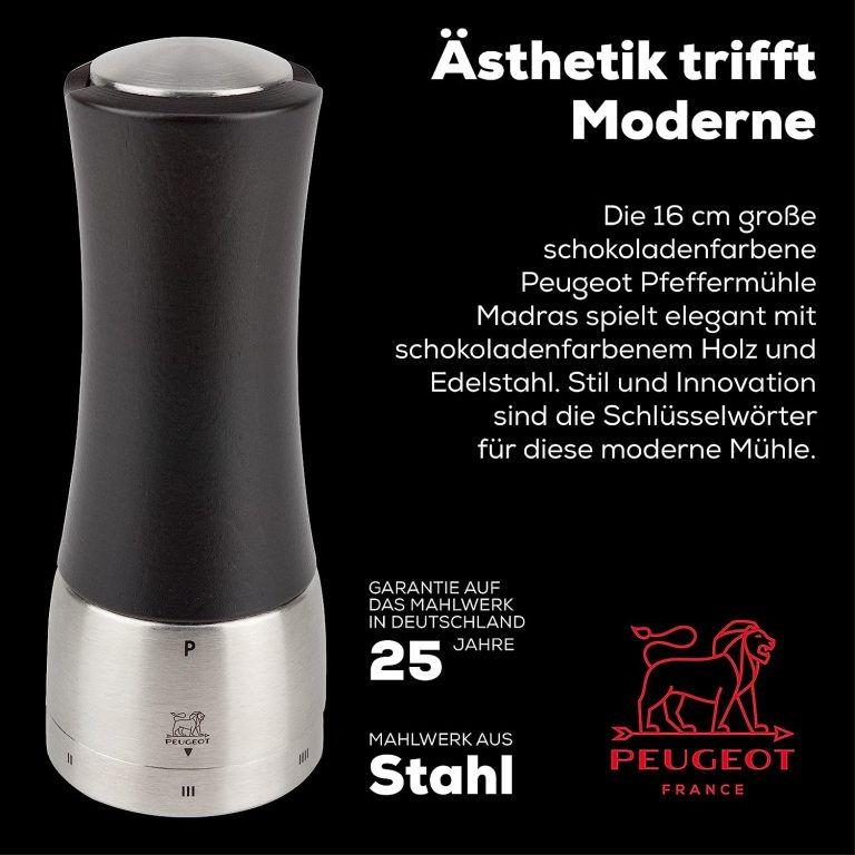 Peugeot Madras Mill, 6-1/2-Inch, Chocolate