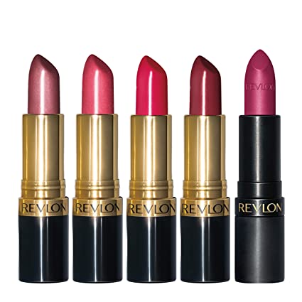 Lipstick Set by Revlon, Super Lustrous 5 Piece Gift Set, Multi-Finish, Cream Pearl & Matte, Pack of 5