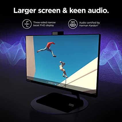 Lenovo IdeaCentre AIO 3-2022- All-in-One Desktop – 23.8″ FHD Touch Display – HD 720p Camera – Windows 11 Home – 8GB Memory – 512GB Storage – AMD Ryzen 5 5625U – Black – Mouse & Keyboard Included