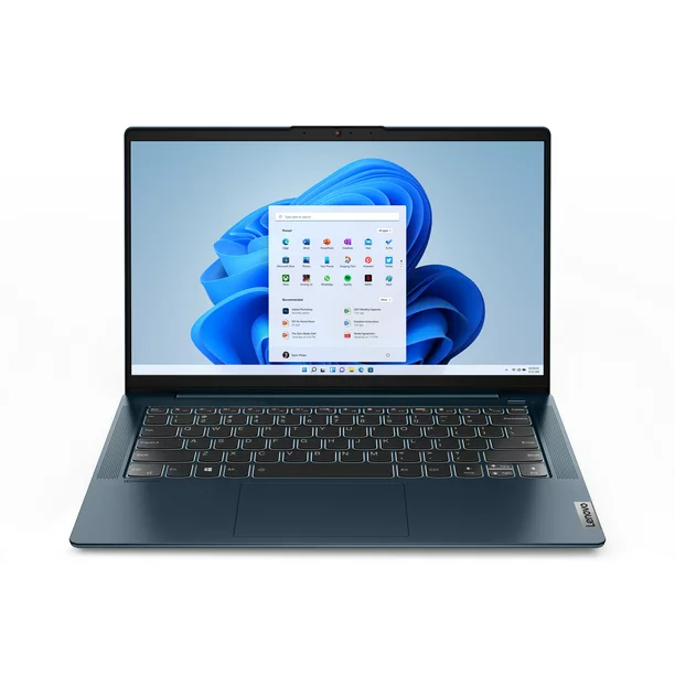 Lenovo Ideapad 5 14″ 1080p Touchscreen Laptop, AMD Ryzen 7 5700U, 8GB RAM, 512GB SSD, Windows 11 Home, Abyss Blue, 82LM00UFUS