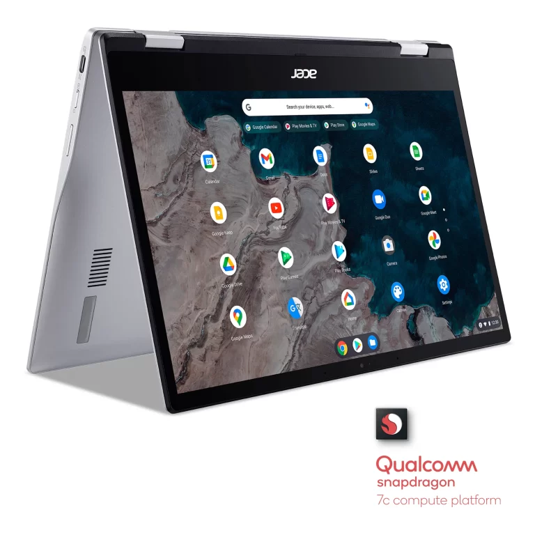 Acer Spin 513 Qualcomm 4GB/64GB Chromebook, 13.3″ Full HD IPS Multi-Touch Corning Gorilla Glass Display, QualcommÂ® Snapdragonâ„¢ 7c Compute Platform, 4GB LPDDR4X, 64GB eMMC, CP513-1H-S60F