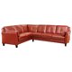 Furniture of America Billie L-Shaped Sectional Sofa in Faux Leather