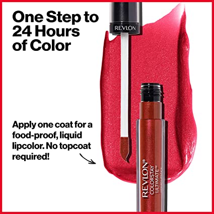 Liquid Lipstick by Revlon, Face Makeup, ColorStay Ultimate, Longwear Rich Lip Colors, Satin Finish, 030 Miracle Mauve, 0.07 Oz