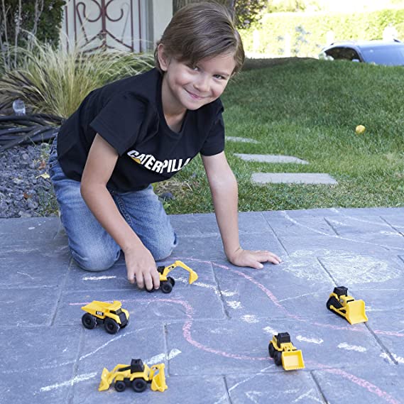 CatToysOfficial Construction, Little Machines Toys with 5pcs – Dump Truck, Wheel Loader, Bulldozer, Backhoe, and Excavator Vehicles, Cake Toppers, Playset for Kids Ages 3 and up
