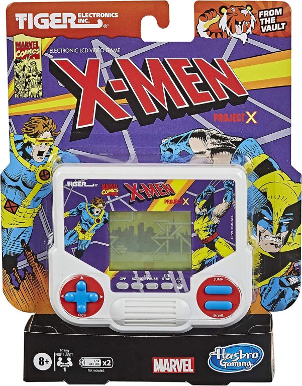 Tiger Electronics Marvel X-Men Project X Electronic LCD Video Game, Retro-Inspired 1-Player Handheld Game, Ages 8 and Up