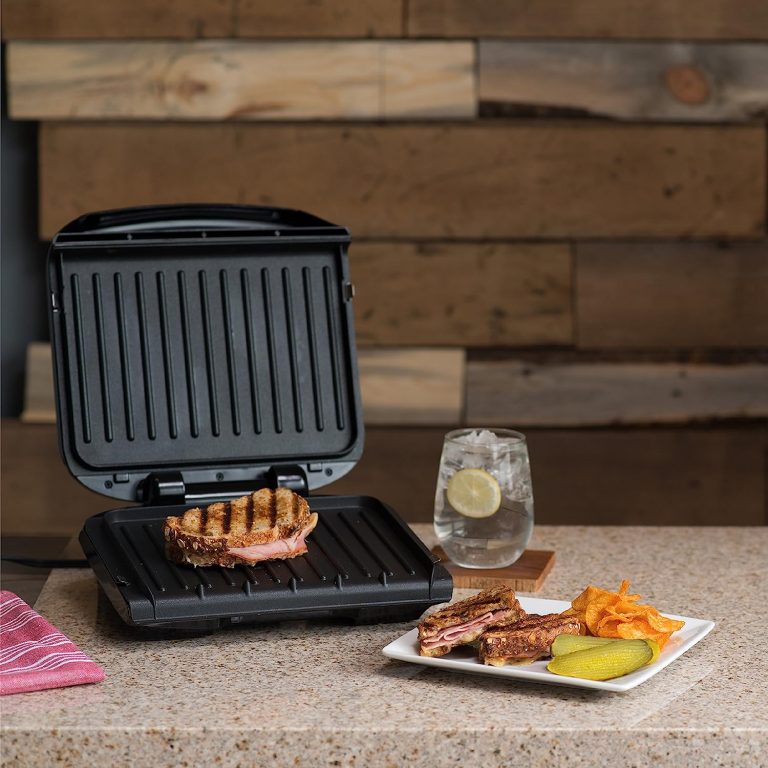 George Foreman 4-Serving Removable Plate Grill and Panini Press, Black, GRP1060B